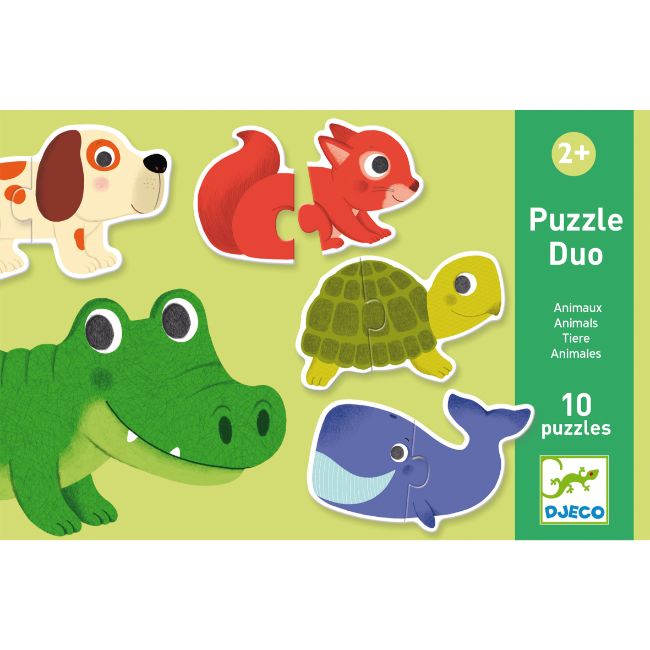 Puzzle Duo – Animo by Djeco Fun Animal-Themed Puzzle for Kids