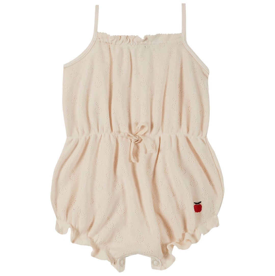 Overall Baby Girl Off-White Ajoure - قصيرة