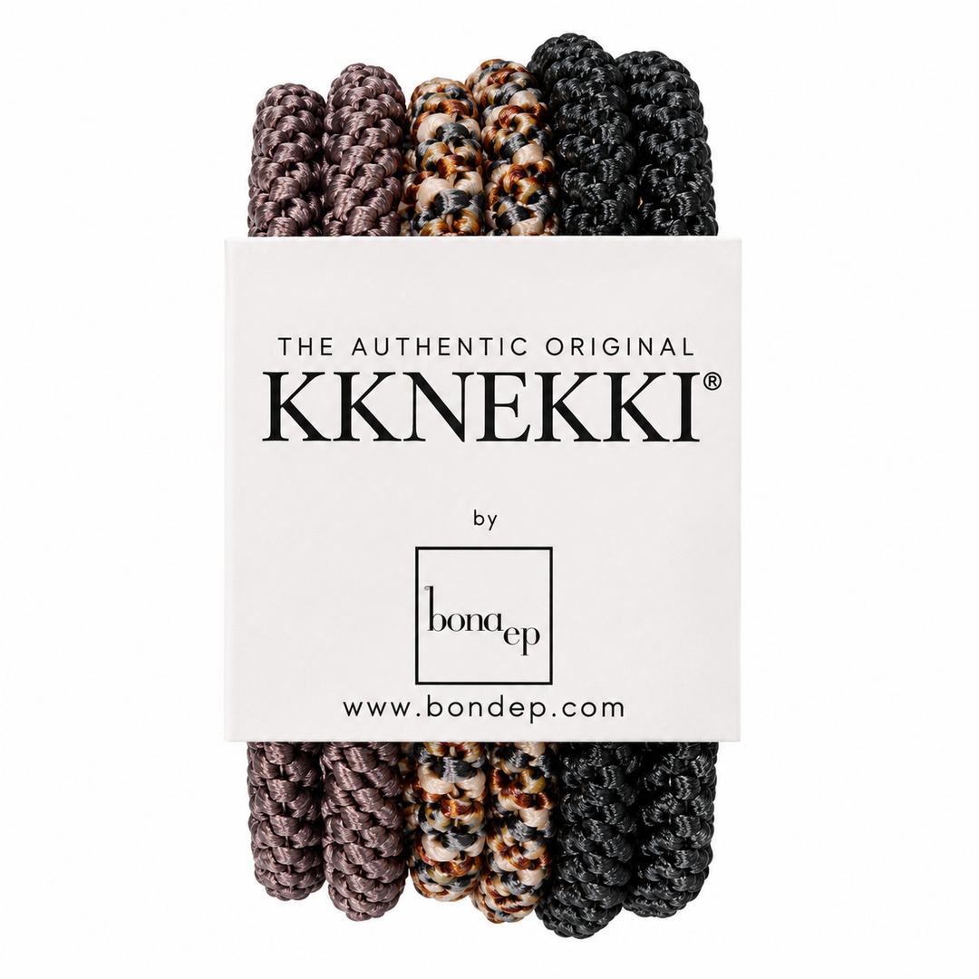 Slim Hair Ties - Set of 6  - Dark Green - المرن