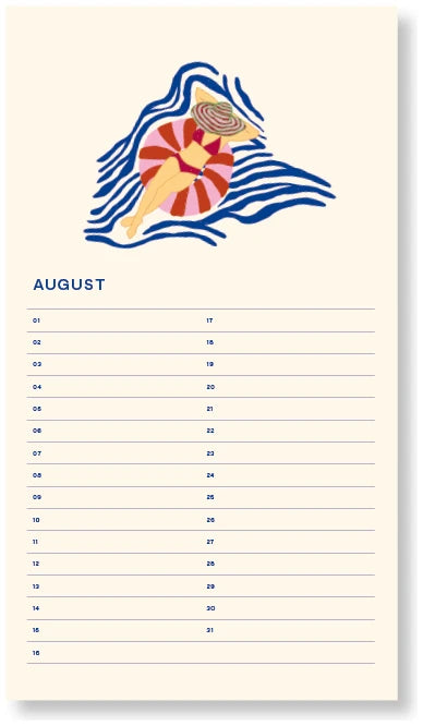 Birthday Calender - Flowers - القرطاسية