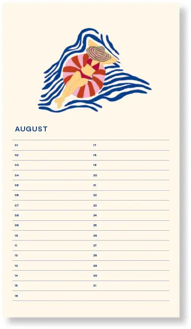 Birthday Calender - Sun Pink - القرطاسية