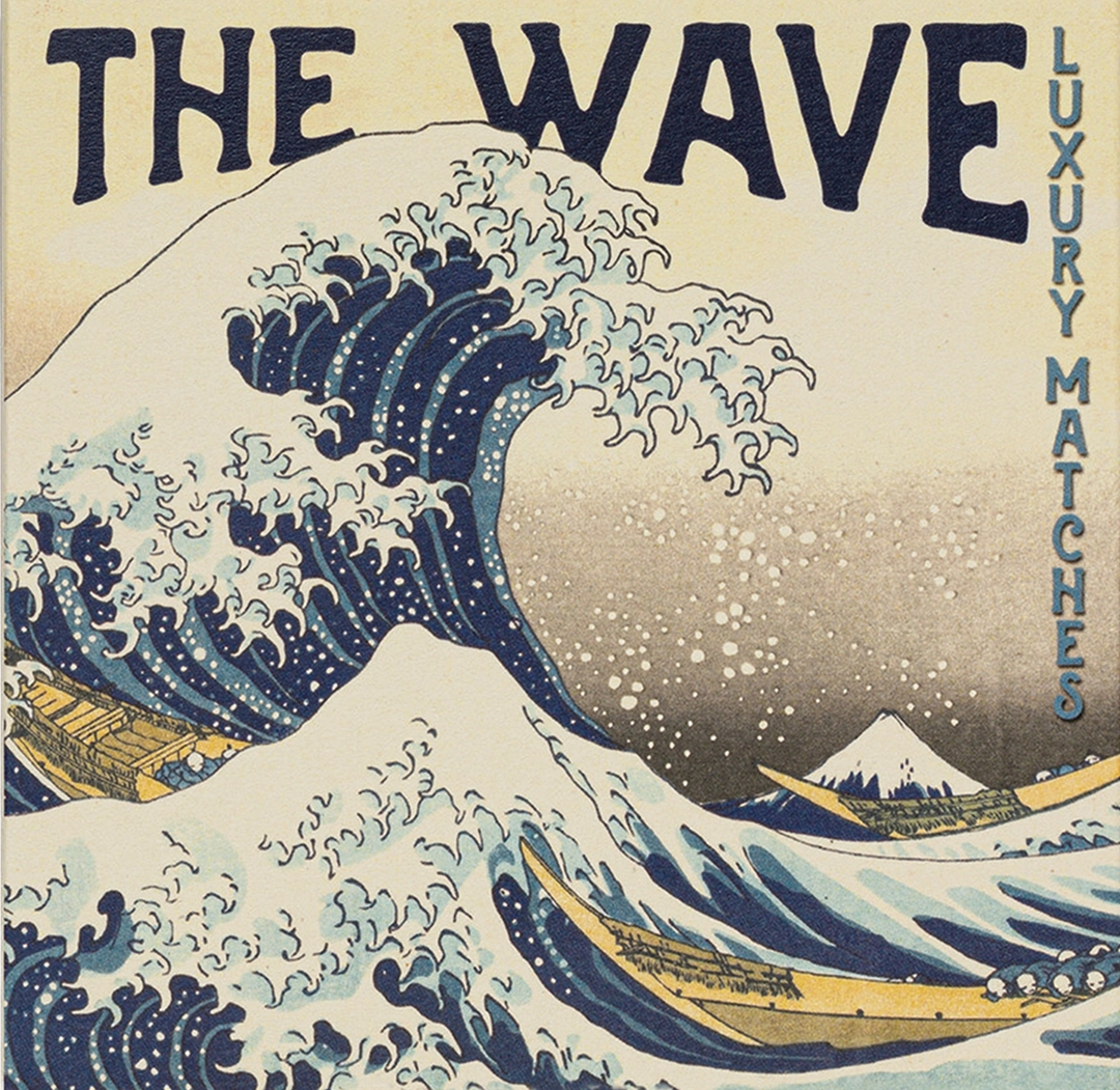 Square Matchbox - Hokusai Wave - عود ثقاب