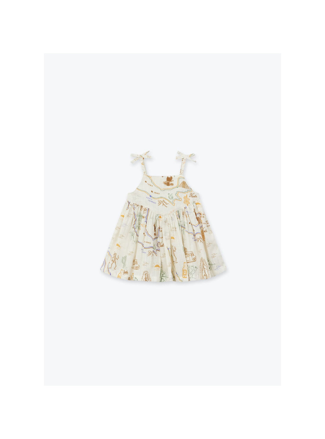 baby girl printed summer dress in organic cotton