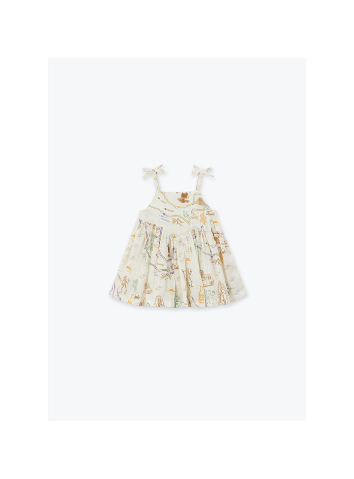 baby girl printed summer dress in organic cotton