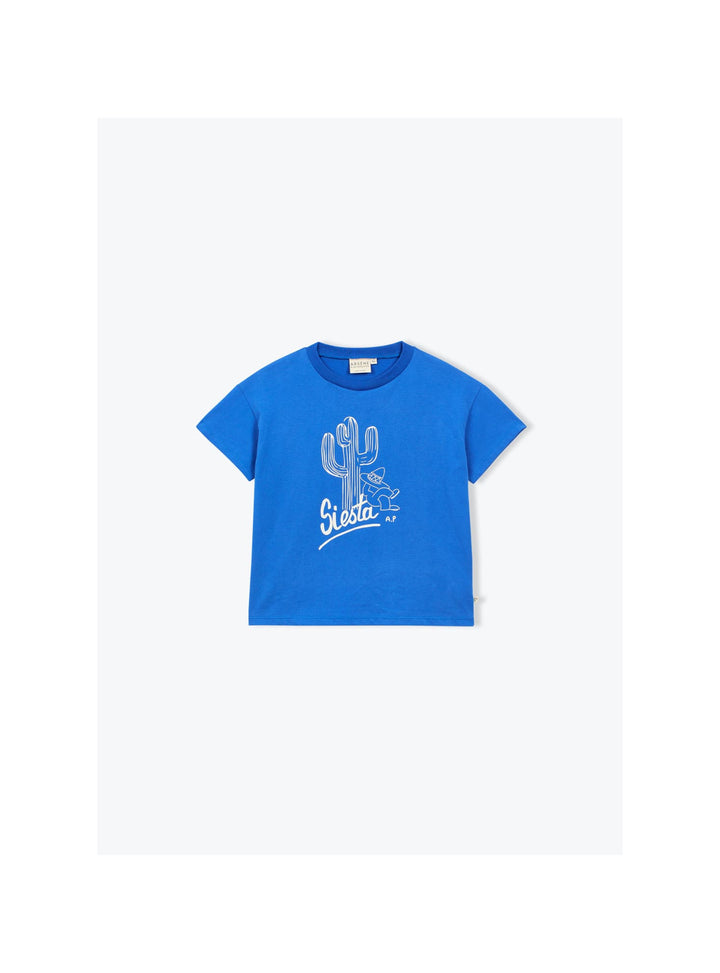 Kids organic cotton graphic t-shirt with cactus Siesta print