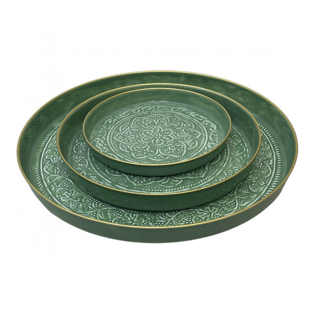 Round Metal Berbere Tray - صينية