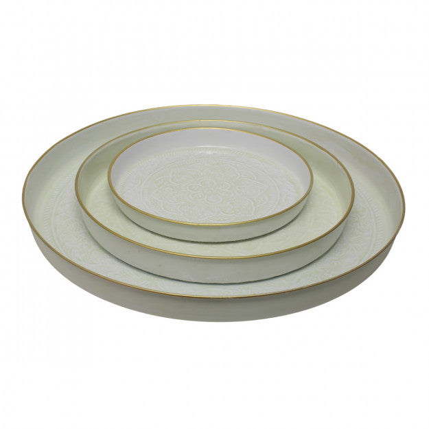 Round Metal Berbere Tray - صينية