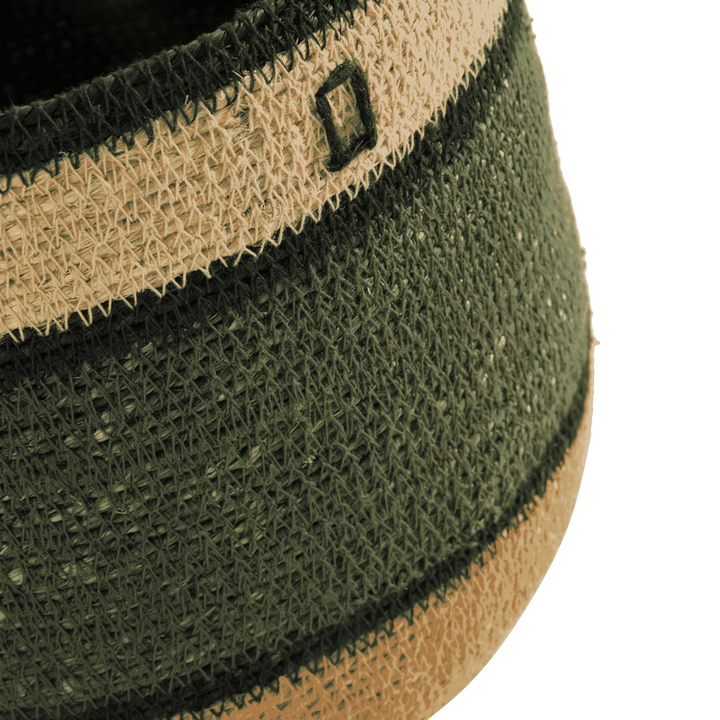 Bohemian Basket – Green Squares   - شنطة
