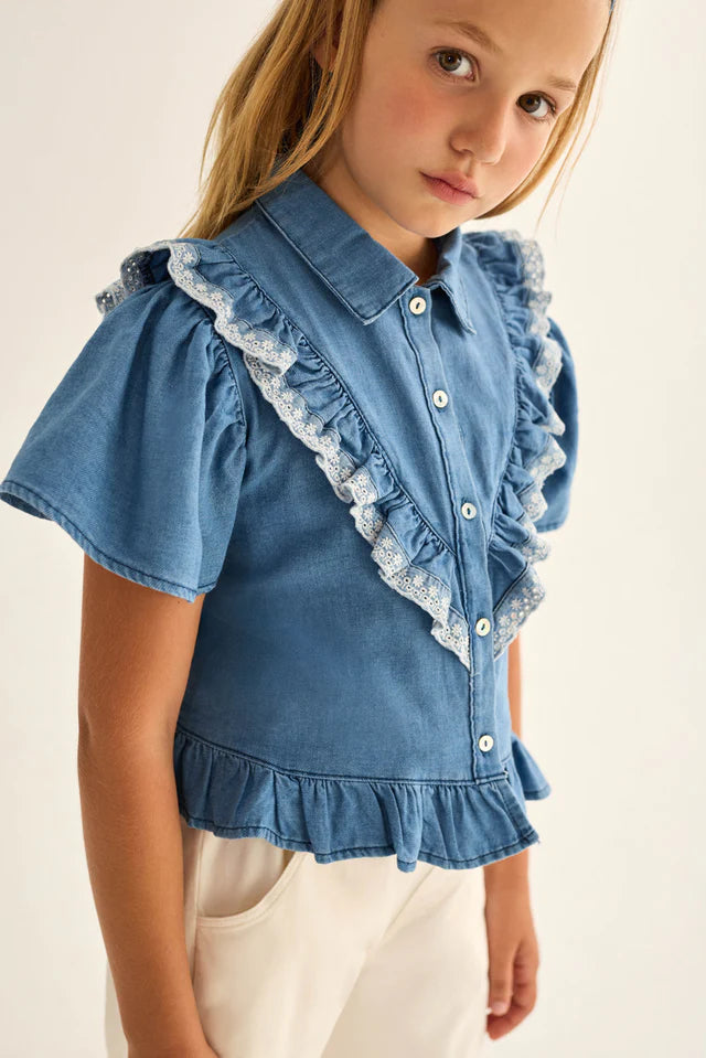 Blouse Girl Azel Denim - ملابس