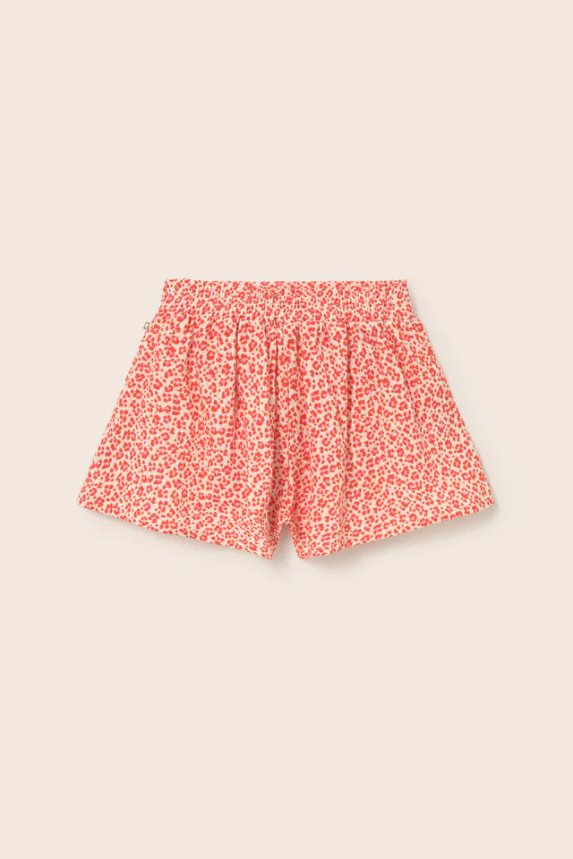 Girls cotton animal print shorts with elastic waistband in lightweight breathable fabric