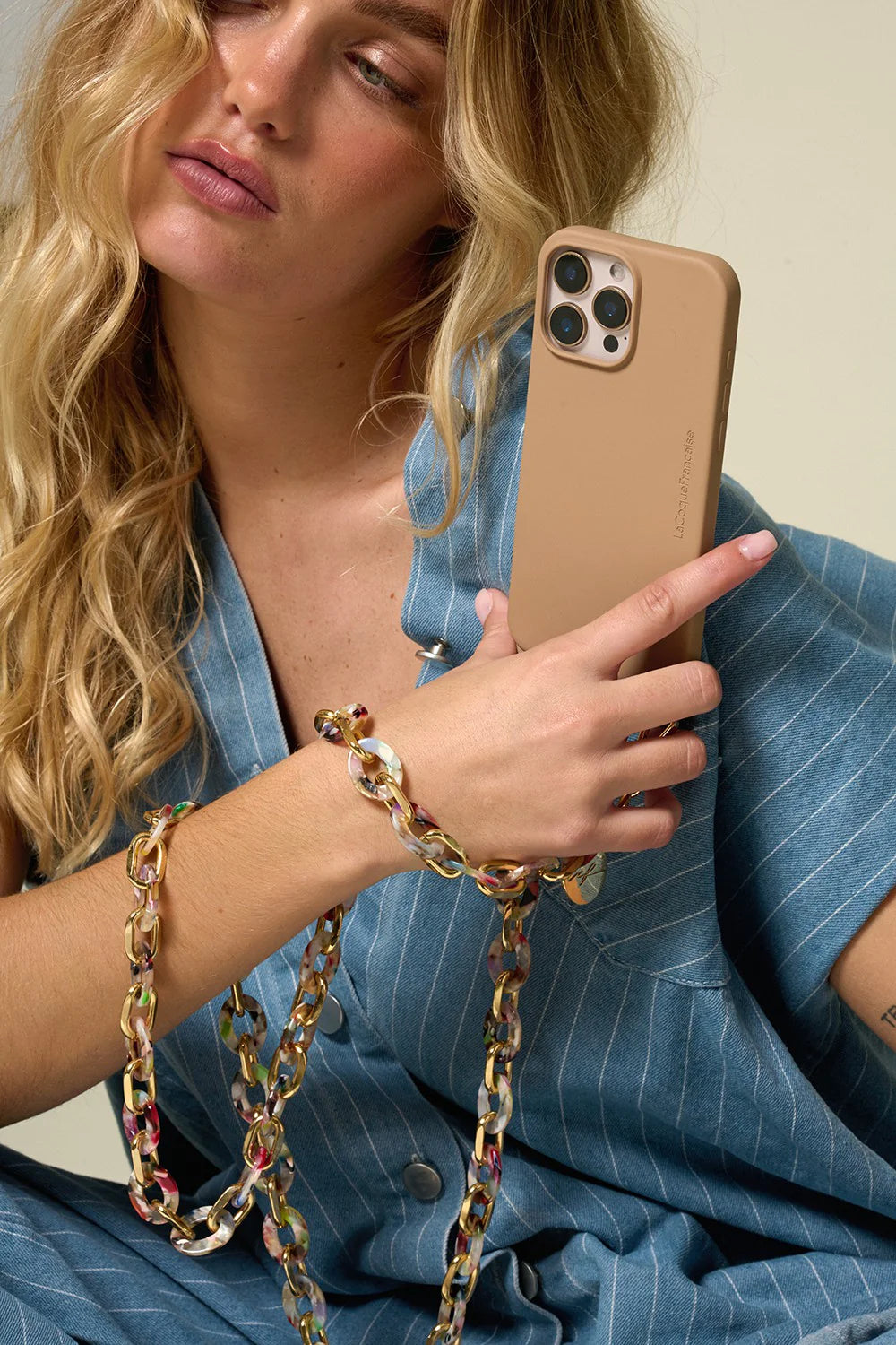 Tortoiseshell Phone Chain 120cm - Cassy - محول الهاتف