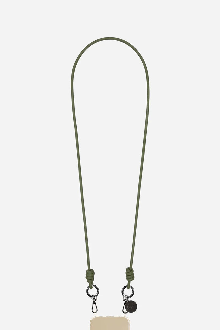 Vegan leather phone cord strap Nolan 120 cm crossbody design