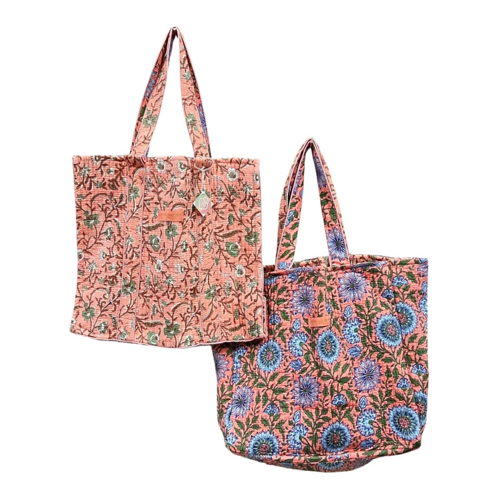 Cabas Reversible - Block Print شنطة