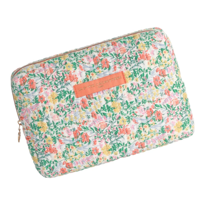 La P’tite Cachottière floral cotton quilted pouch 