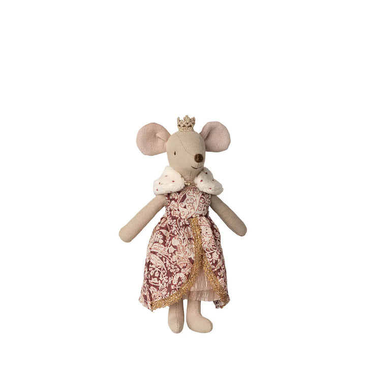 Maileg Queen Mouse Mum dressed in royal gown and tiny crown
