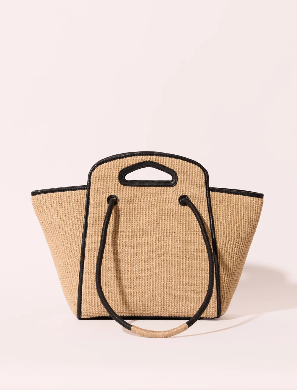 raffia tote bag with leather handles natural woven summer bag