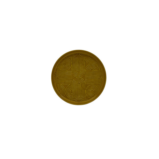 Round Metal Molitar Tray - صينية