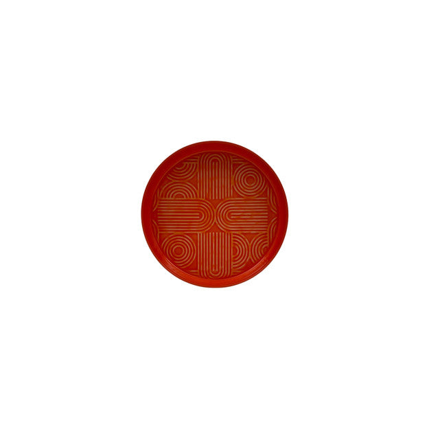 Round Metal Molitar Tray - صينية