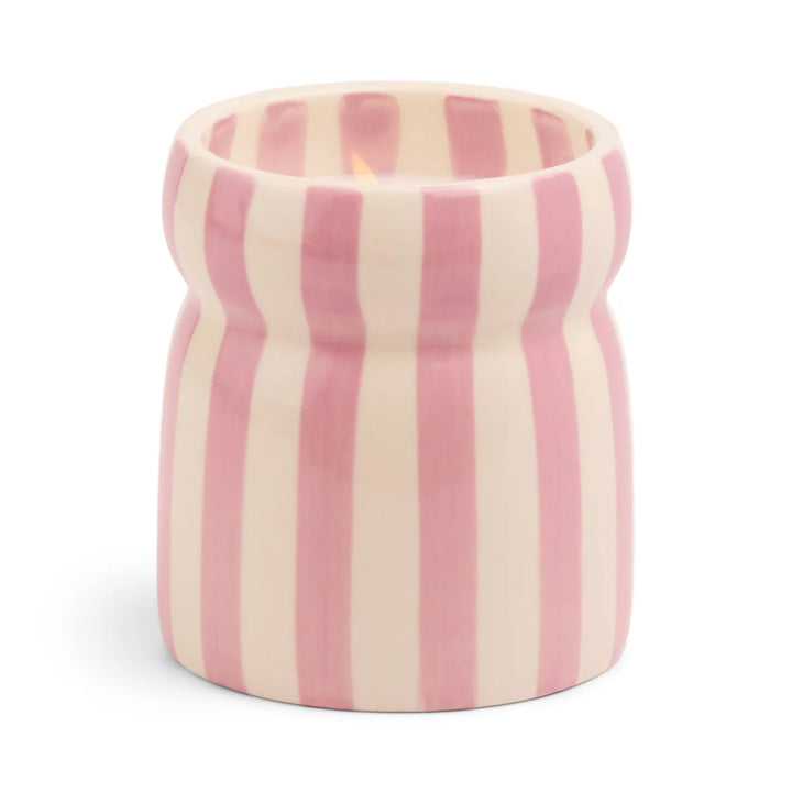 Cabana Striped Ceramic Candle   صابون