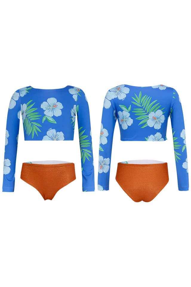 Bikini Sun - Hibiscus Azul - سباح
