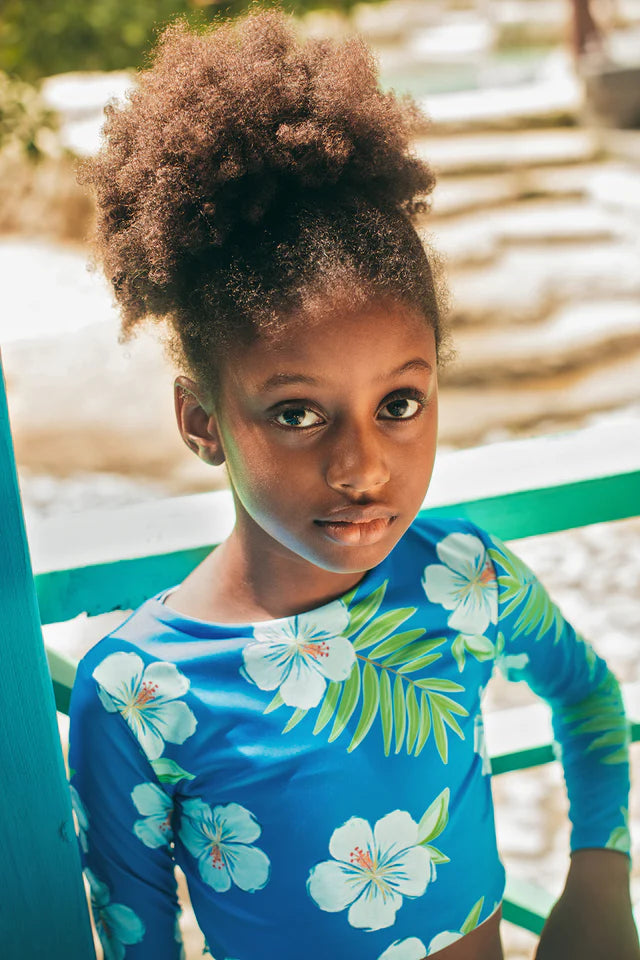 Bikini Sun - Hibiscus Azul - سباح