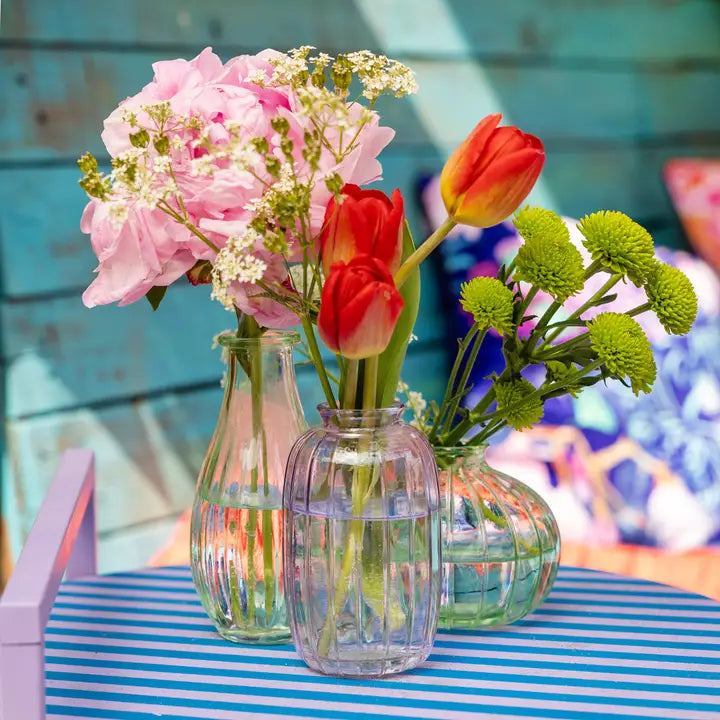 Glass Bud Vase Round - 8cm - صينية