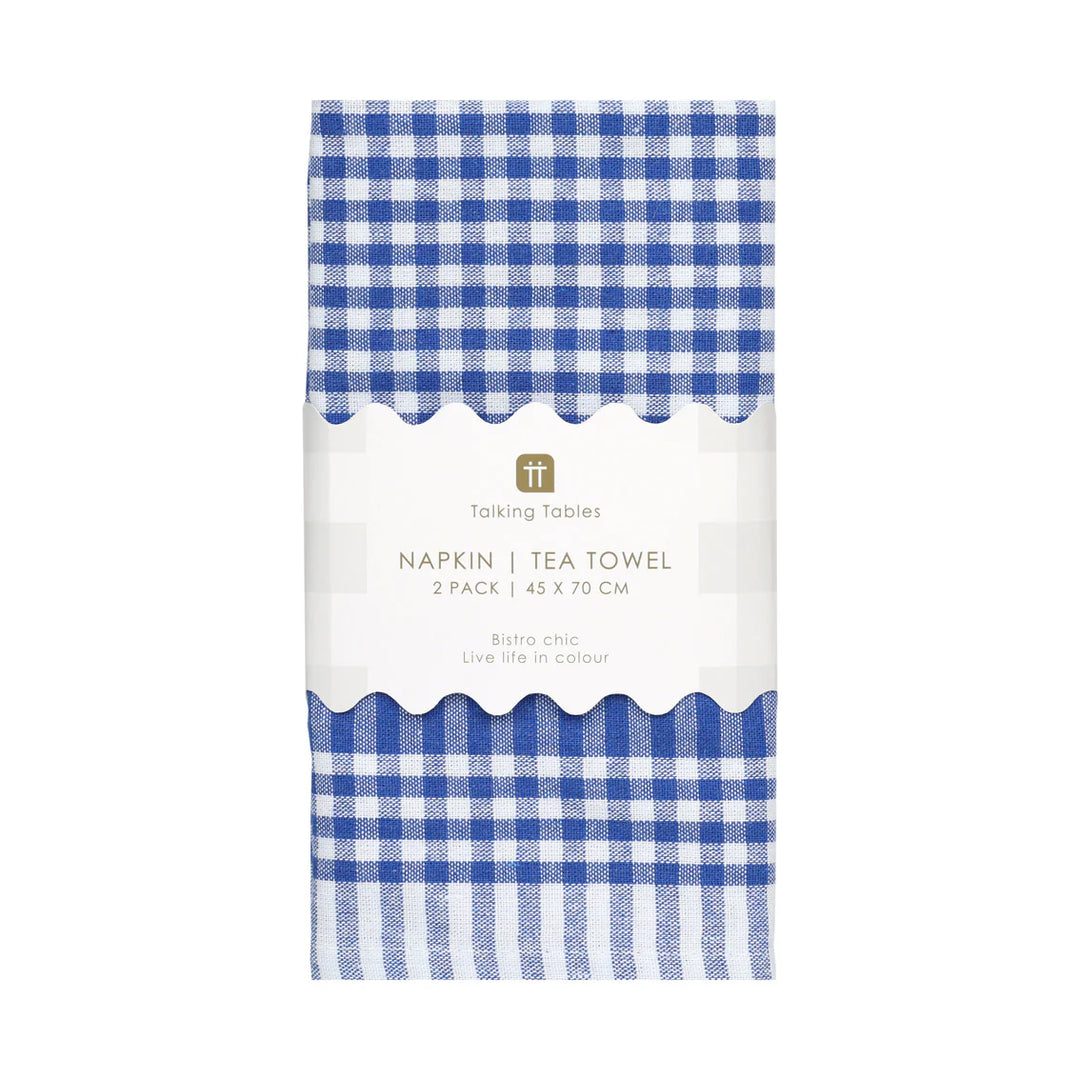 Gingham Tea Napkins- Bon Appétit  - صينية