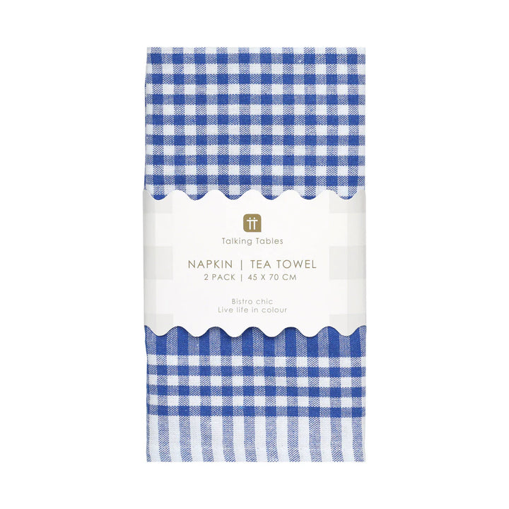 Gingham Tea Napkins- Bon Appétit  - صينية