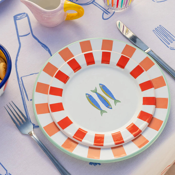 Enamel Plate 25cm - Bon Appétit  - صينية