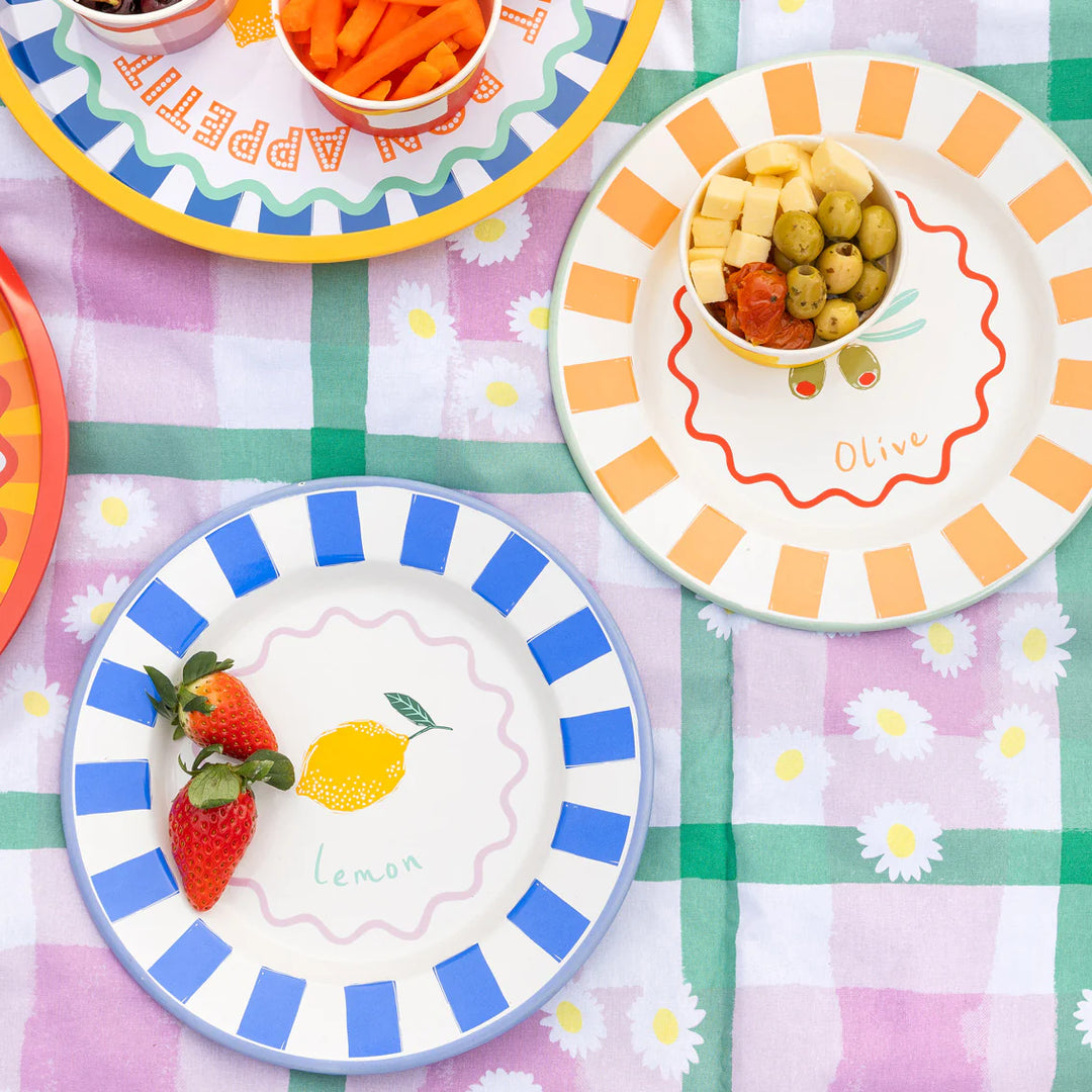 Enamel Plate 25cm - Bon Appétit  - صينية