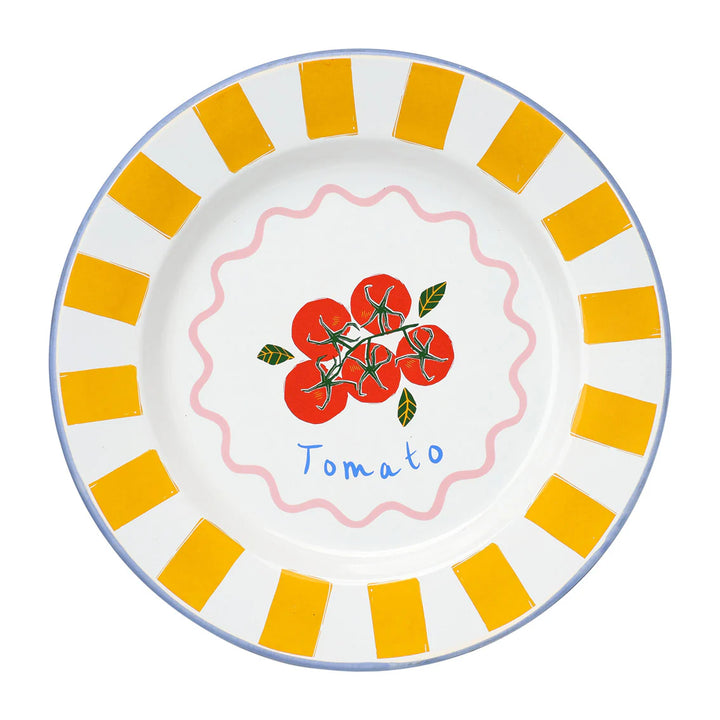 Enamel Plate 25cm - Bon Appétit  - صينية