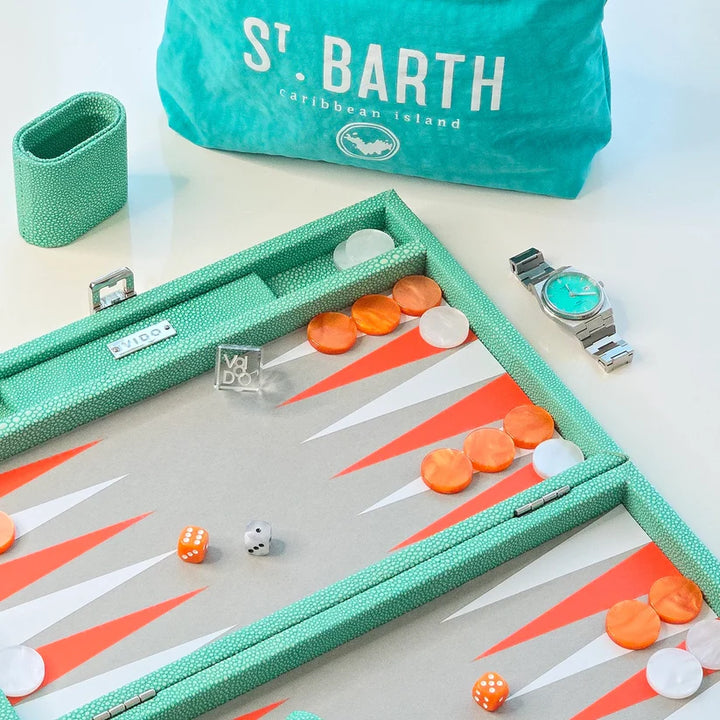 Backgammon Galuchat Jade - ألعاب الطاولة