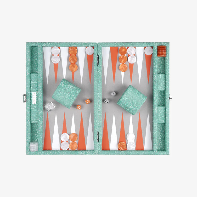 Backgammon Galuchat Jade - ألعاب الطاولة