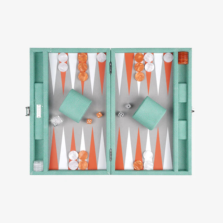 Backgammon Galuchat Jade - ألعاب الطاولة