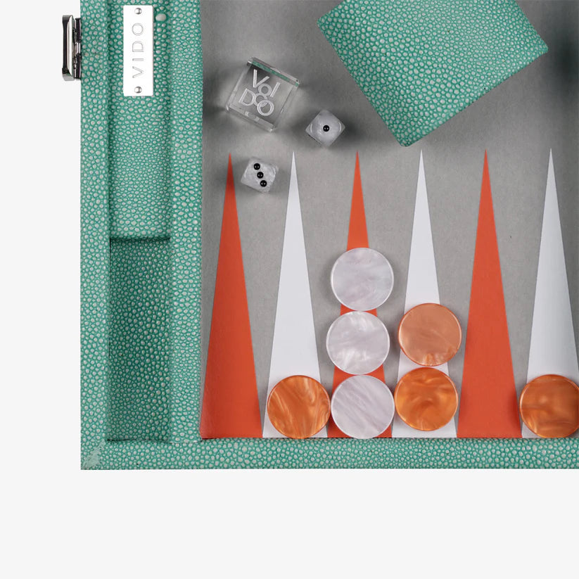 Backgammon Galuchat Jade - ألعاب الطاولة