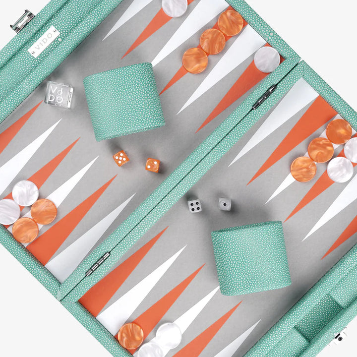 Backgammon Galuchat Jade - ألعاب الطاولة