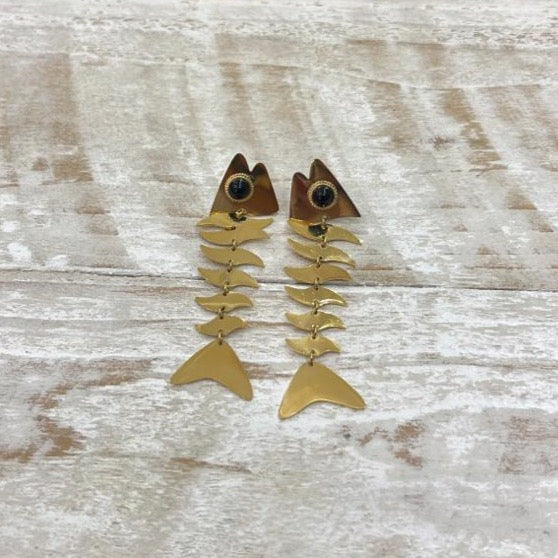 Earring Bones Fish - مجوهرات