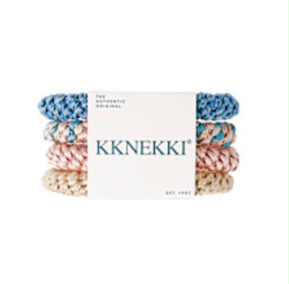 Hair Ties - Set of 4  - Blue/Pink - المرن
