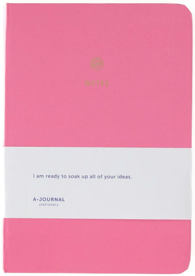 A-Journal A6 Notebook - Pink | Compact Hardcover Journal with Lined ...