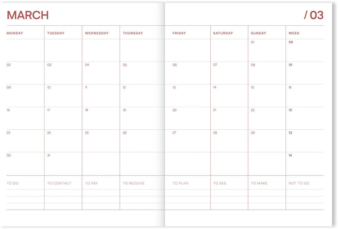 School Diary - Sun Pink - القرطاسية
