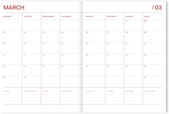 School Diary - Sun Pink - القرطاسية