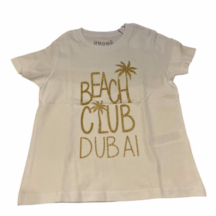 Tim - Beach Club Dubai - White/Gold - قميص
