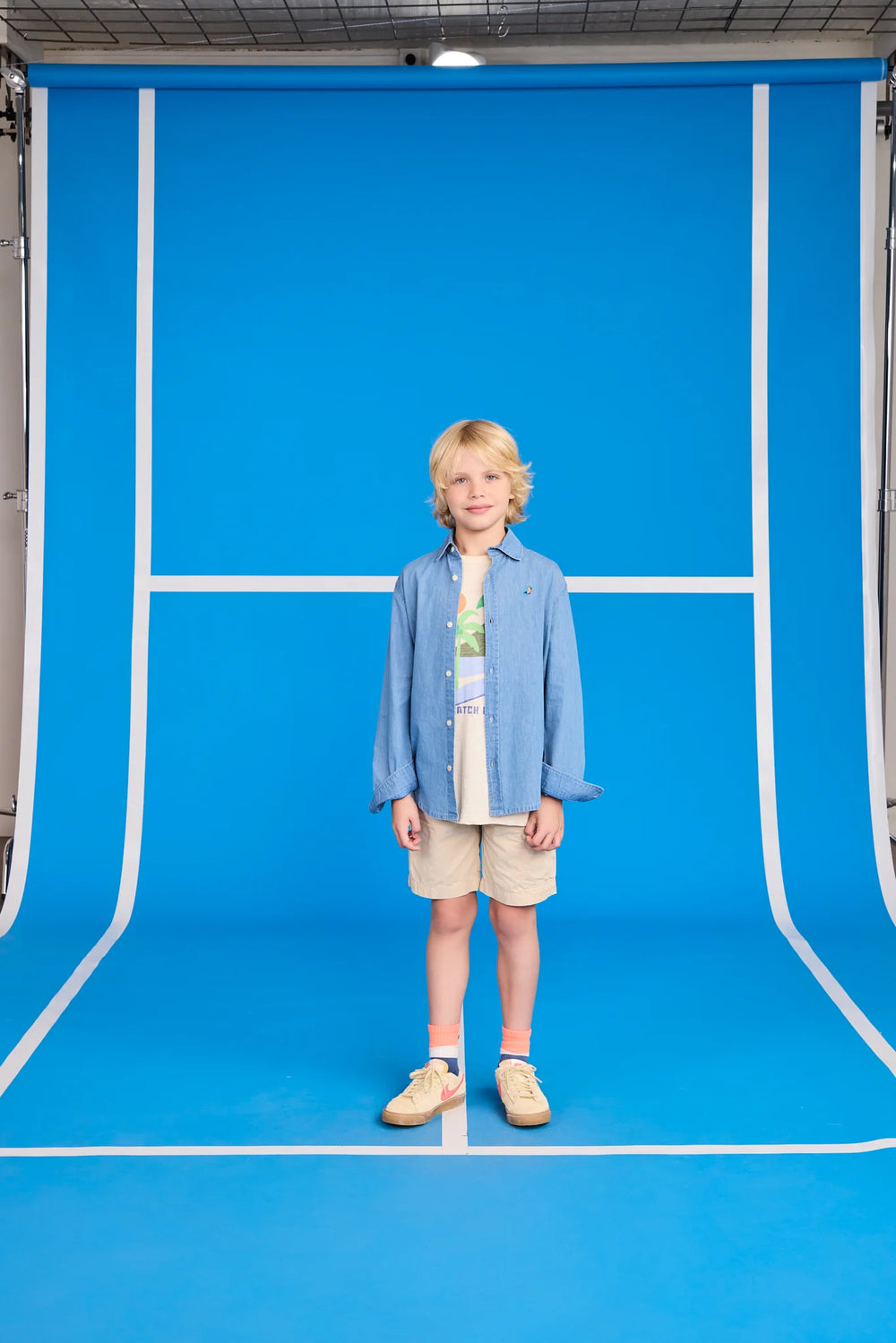 boys beige cargo shorts with drawstring waist
