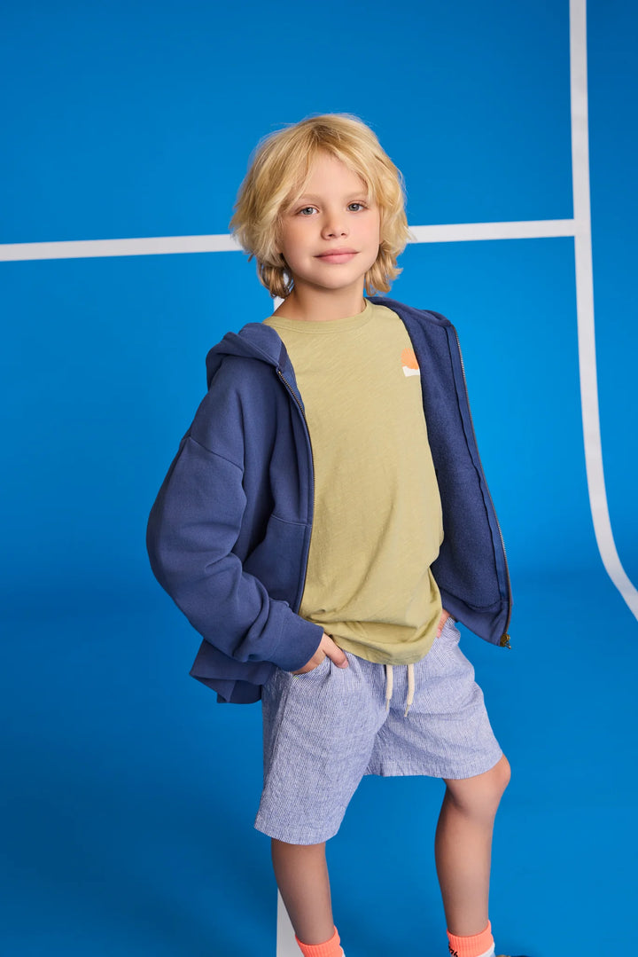 boys cobalt blue shorts with drawstring waist

