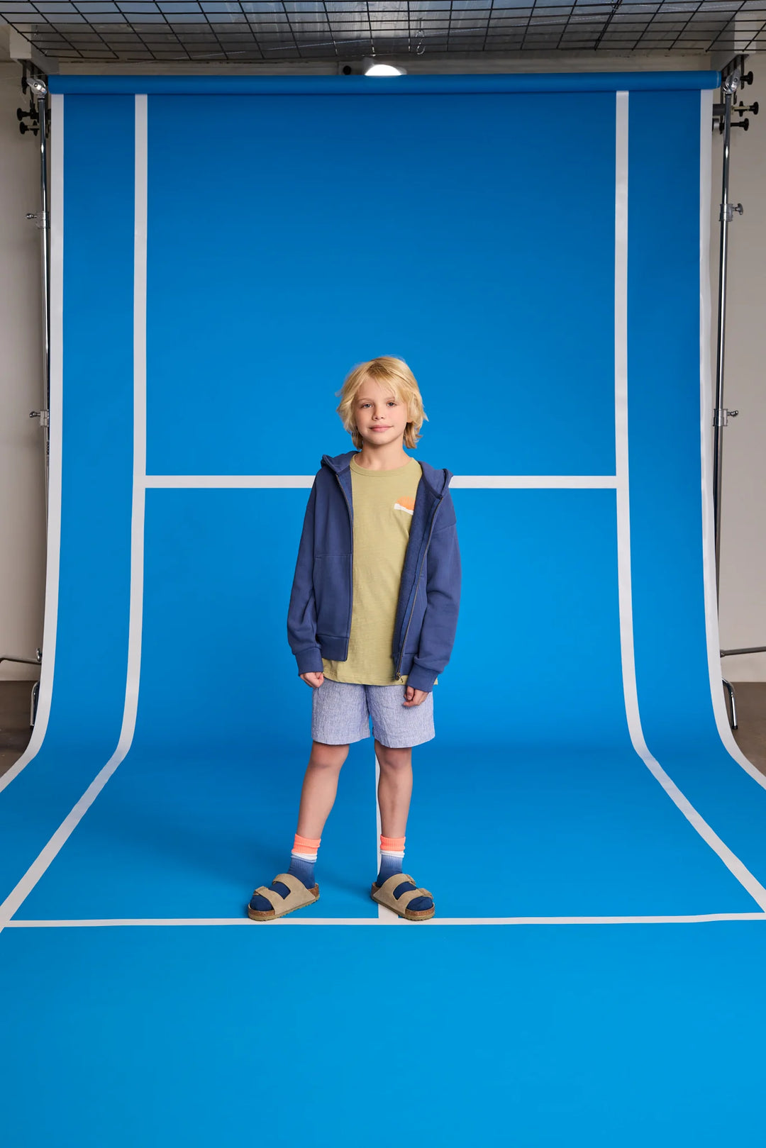 boys cobalt blue shorts with drawstring waist
