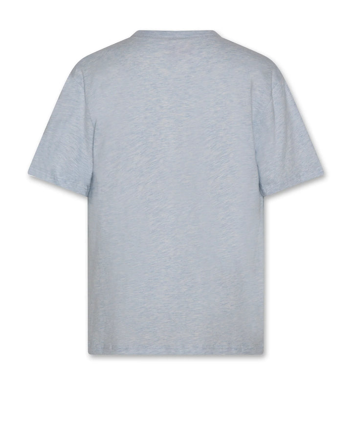 boys heather light blue t-shirt with red lobster print
