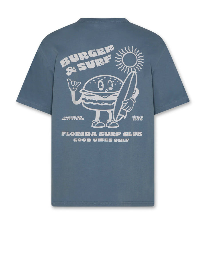 boys denim blue t-shirt with small chest logo
