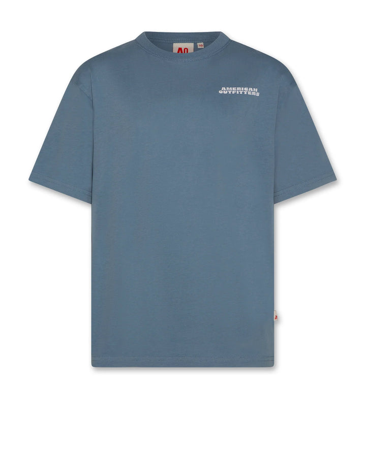 boys denim blue t-shirt with small chest logo
