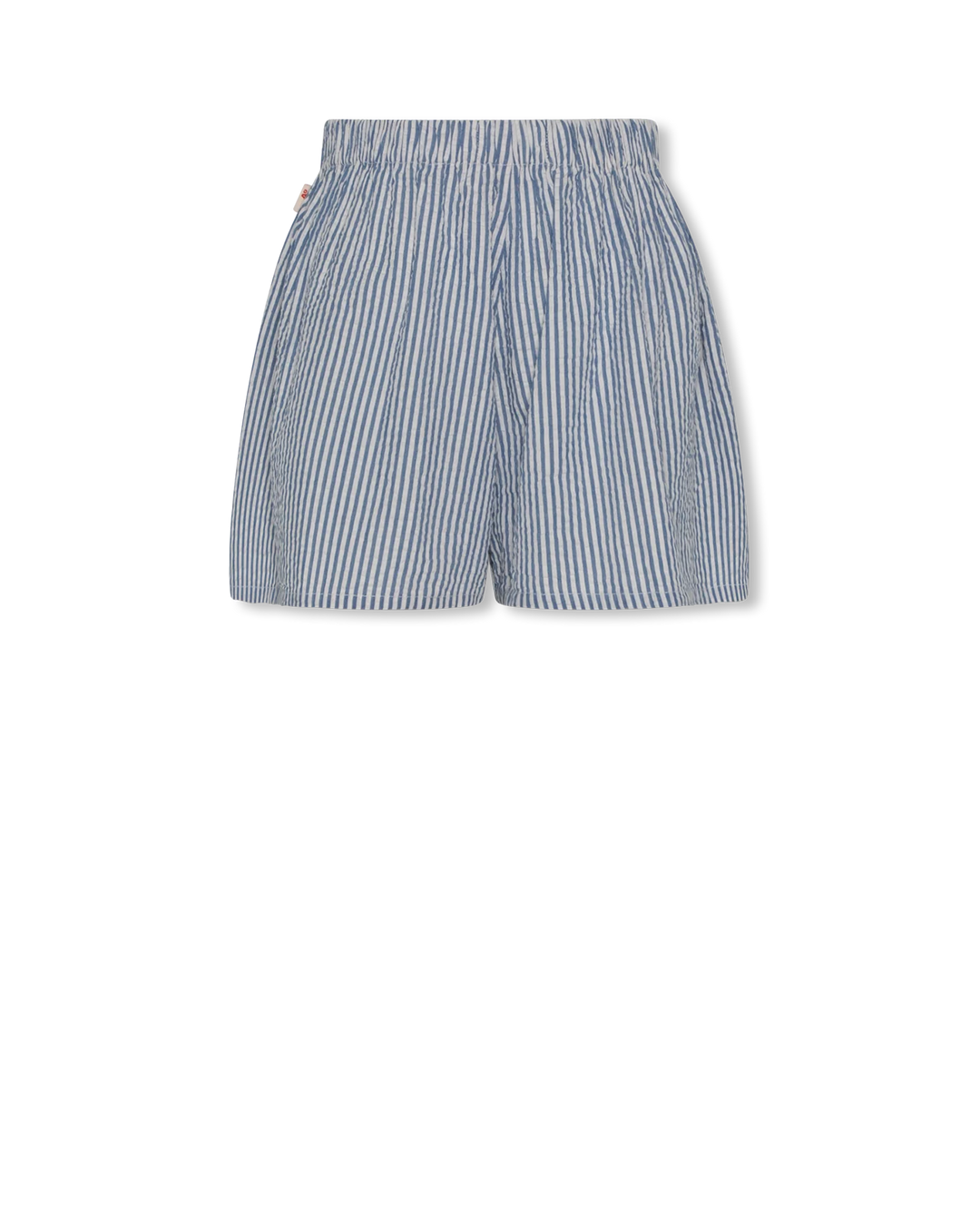 girls cobalt blue and white striped summer shorts
