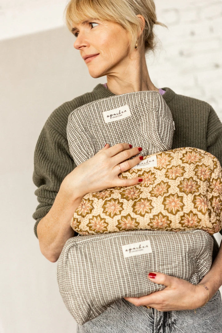 Cosmetic Bag Gaya - Khadi Kaki - مريلة